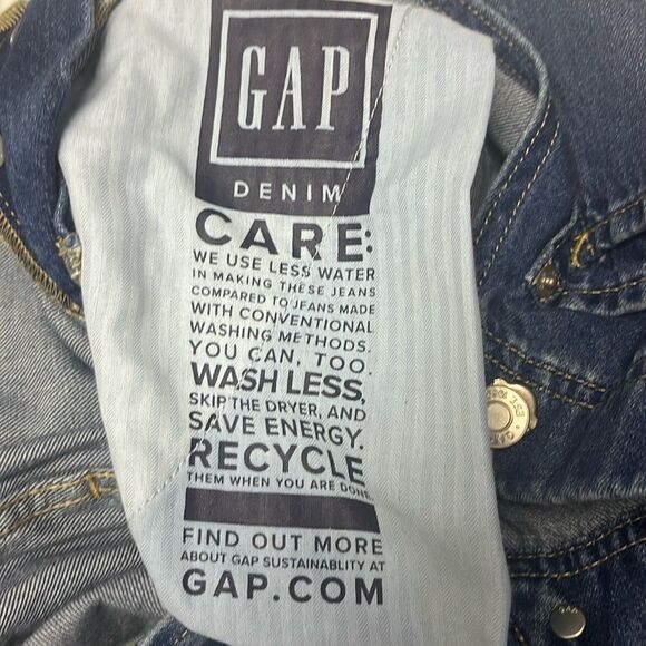 GAP Blue Faded Adjustable Razorback Overalls Pockets and Side Buttons- Medium - Picture 12 of 16